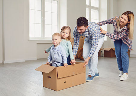 Family in Apartment with Renters Insurance in Charlotte, Matthews, Concord, Gastonia, NC, Fort Mill, SC